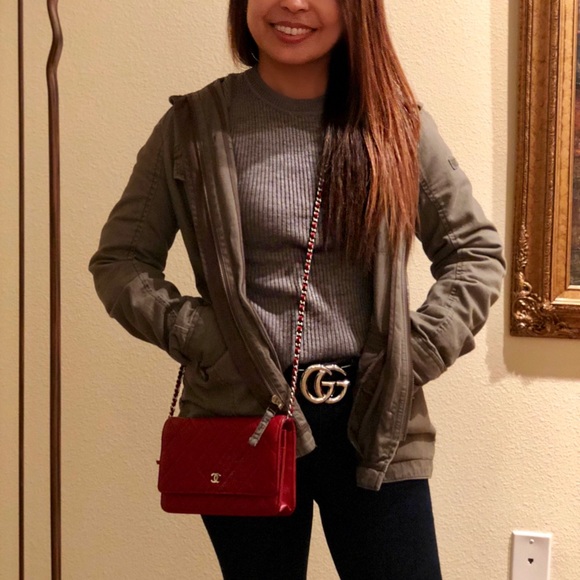 CHANEL Handbags - ***SOLD*** CHANEL Wallet On Chain - Red Lambskin